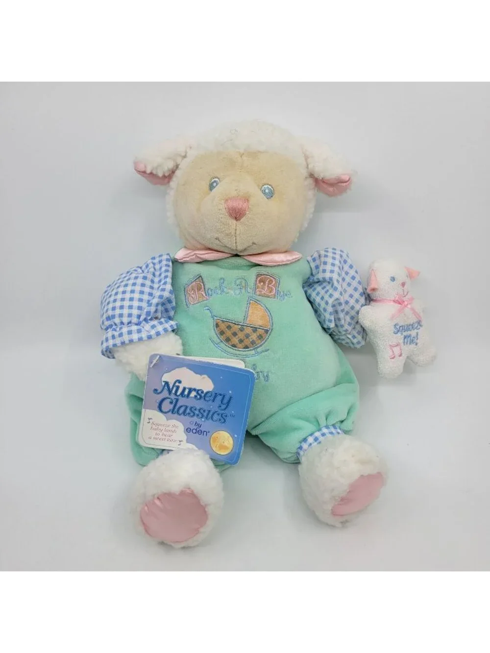Eden Nursery Classics Rock-a-Bye Lamb Plush Pastel Lovey w/ Tags NO SOUND